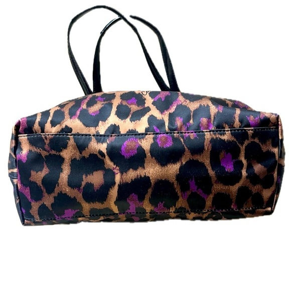 Coach Leopard Print Tote Bag - Black and Purple - Picture 6 of 14